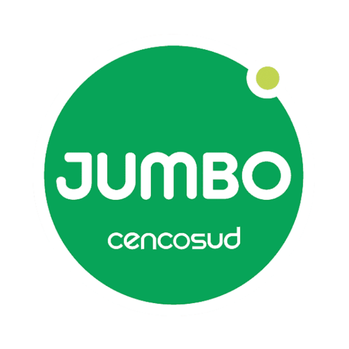 Jumbo logo by Cencosud—green circle with white 'JUMBO' and 'cencosud' text.