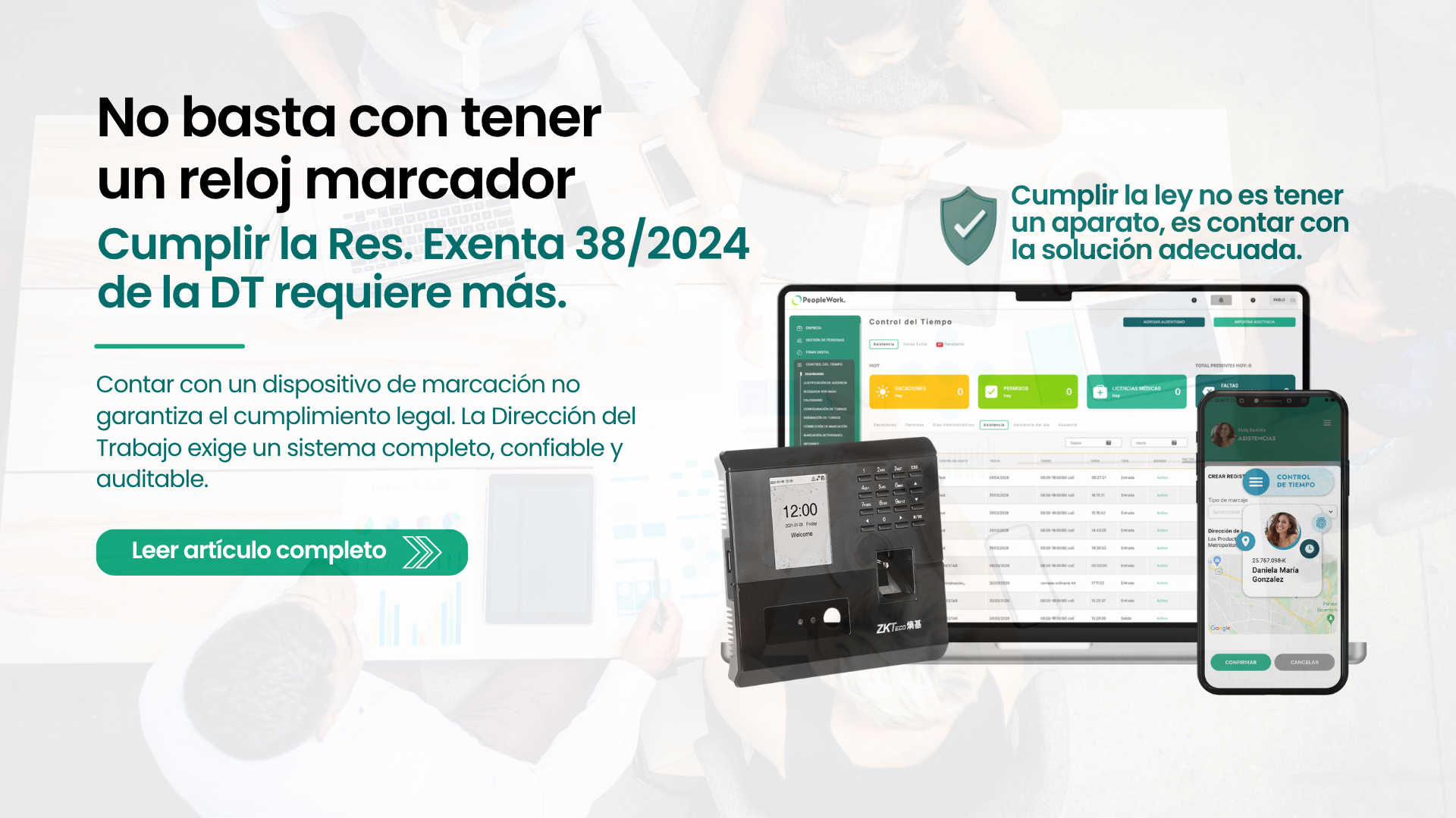 No basta con tener un reloj marcador